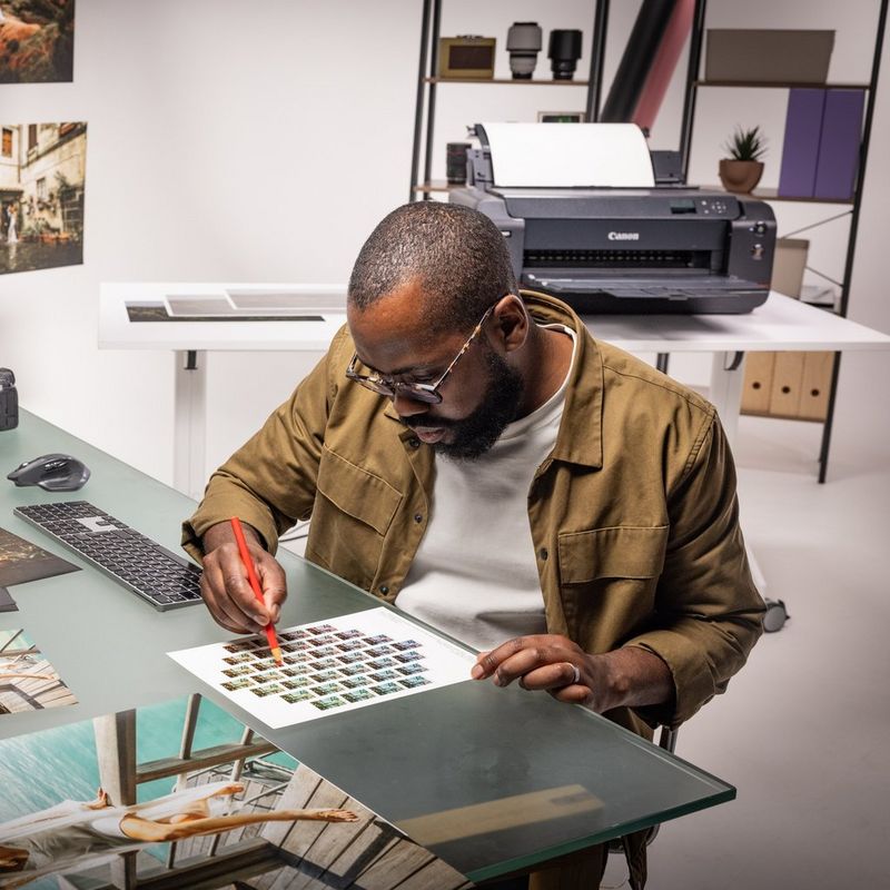 imagePROGRAF PRO-1100 Überprüfen der Farbkonfiguration auf einem Musterdruck