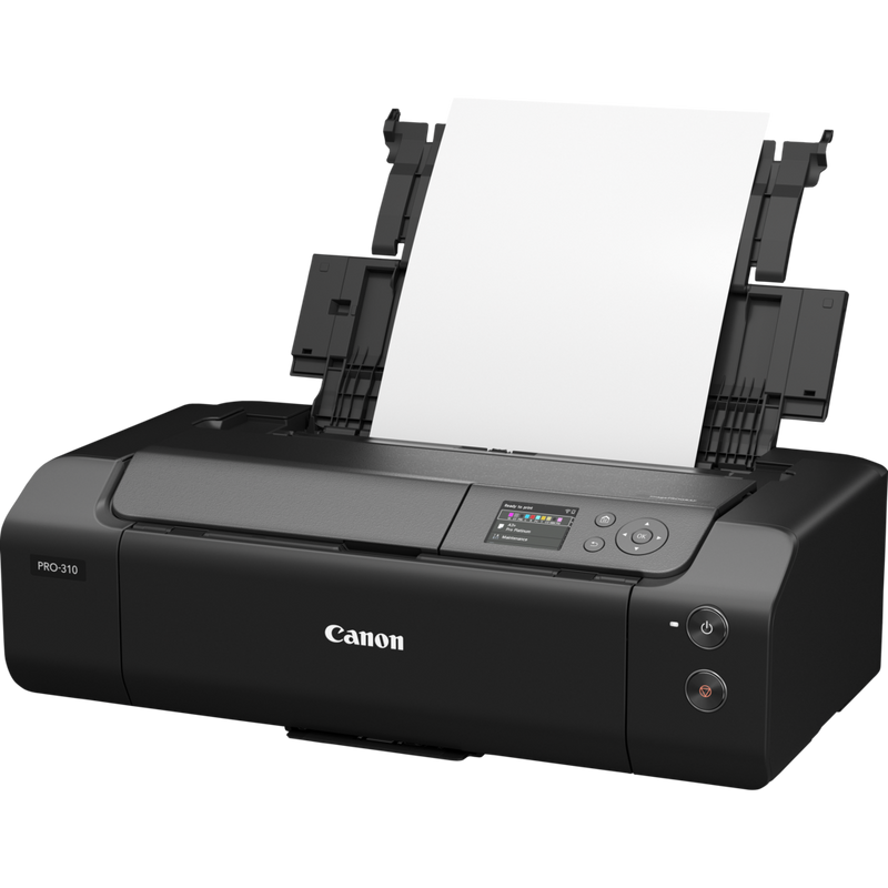 Canon imagePROGRAF PRO-310 A3+ Printer Product Front View with Paper Support