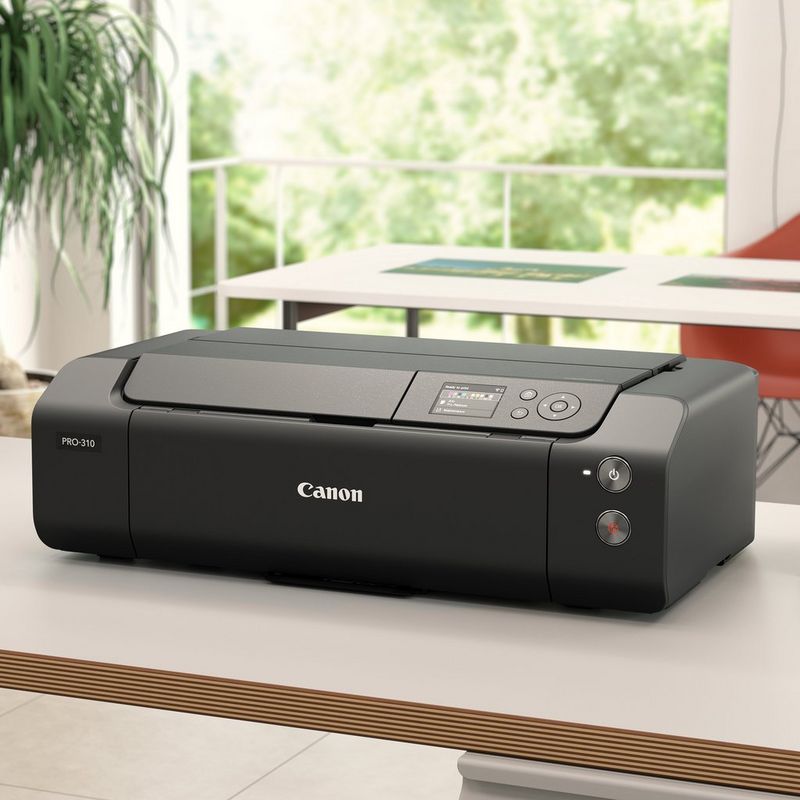 Canon imagePROGRAF PRO-310 A3+ Printer Product Front Slant View kept on a table