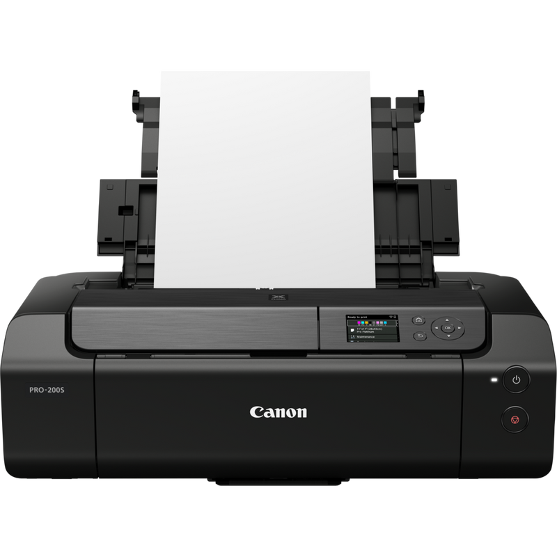 Canon PIXMA PRO-200S A3 Plus WLAN-Farbfotodrucker Produkt Vorderansicht mit Papierstütze