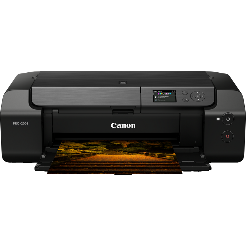 Canon PIXMA PRO-200S A3 Plus WLAN-Farbfotodrucker Produkt Vorderansicht mit ausgeklapptem Papierfach