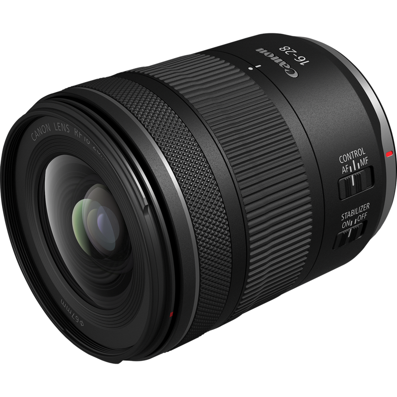 Canon RF 16-28mm F2.8 IS STM Objektiv Produkt Ansicht von links