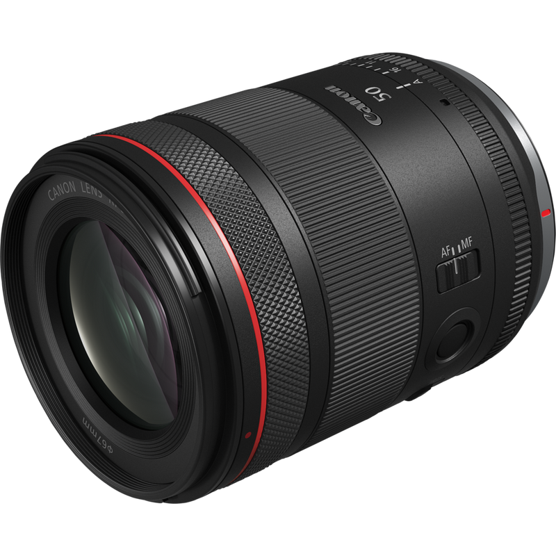 Canon RF 50mm F1.4L VCM Objektiv Produkt Schrägansicht