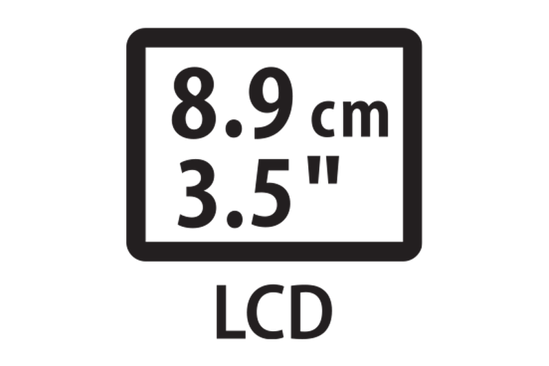 8,9cm (3,5”) displejLCD