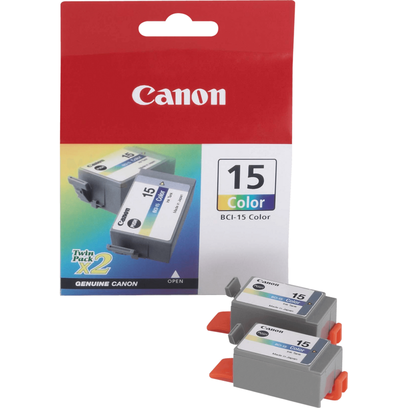 Canon BCI-15CMY Farbtinte Multipack Produkt Vorderansicht mit Patrone