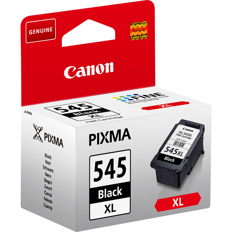 Canon PG-545XL Tinte Schwarz mit hoher Reichweite Produkt Ansicht von links