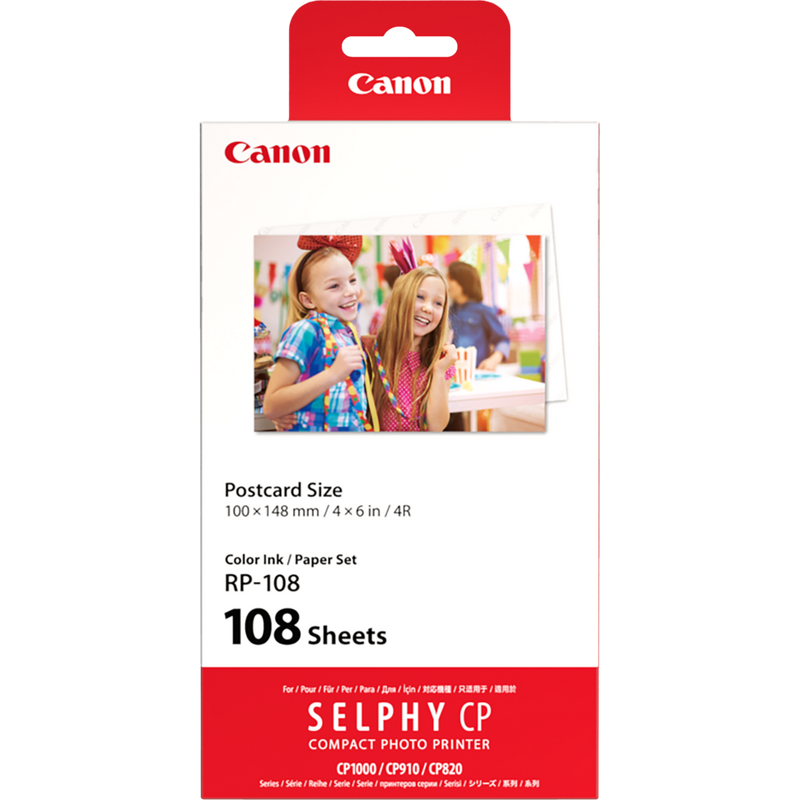 Canon RP-108 Farbtinte + 100x148mm Papier, 108Blatt Produkt Ansicht von links