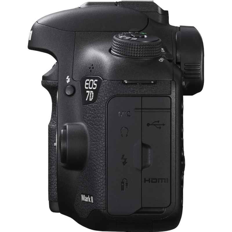 Canon EOS 7D Mark II Gehäuse + W-E1 WLAN-Adapter Produkt Ansicht von rechts