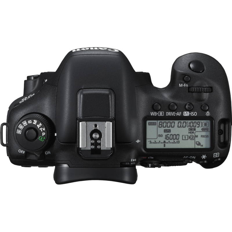 Canon EOS 7D Mark II Gehäuse + W-E1 WLAN-Adapter Produkt Ansicht von oben