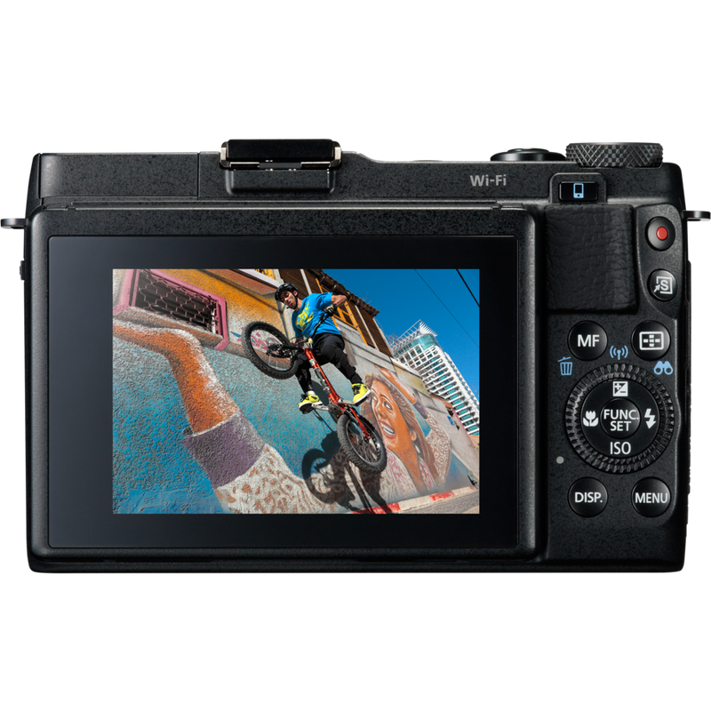 Canon PowerShot G1 X Mark II Produkt Rückansicht mit Foto auf dem Bildschirm