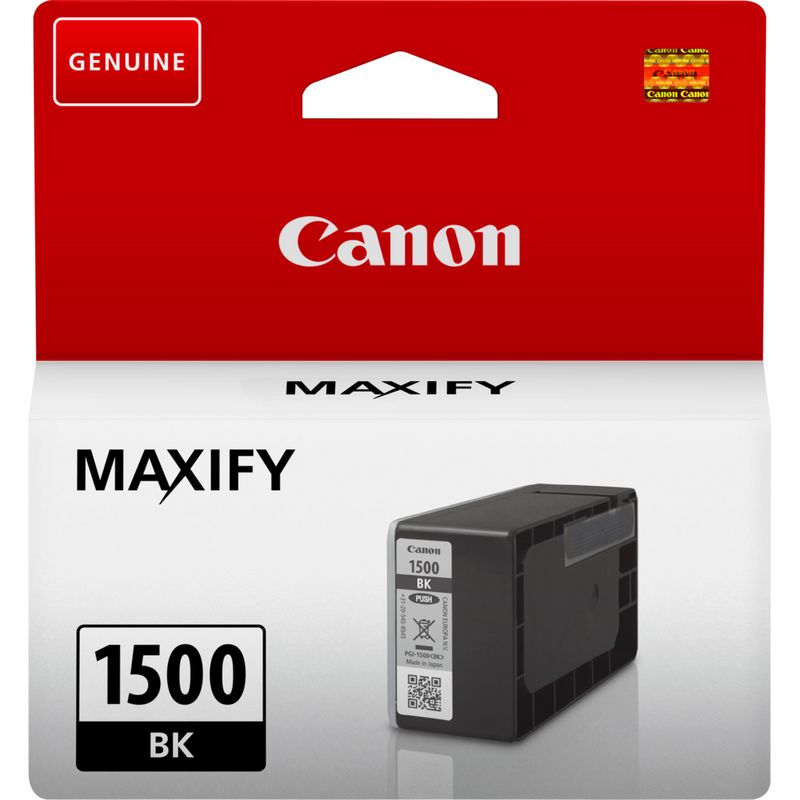 Canon PGI-1500BK Black Ink Cartridge Product Front View