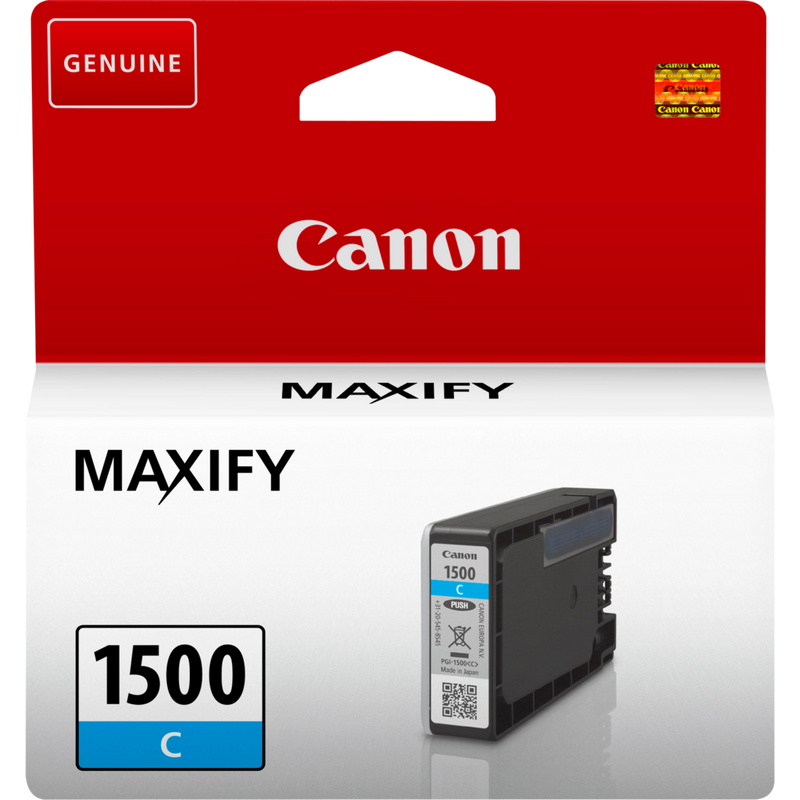 Canon PGI-1500C Cyan Ink Cartridge Product Front View