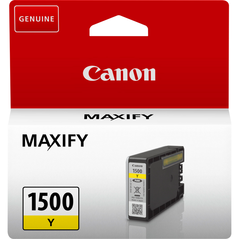 Canon PGI-1500Y Yellow Ink Cartridge Product Front View