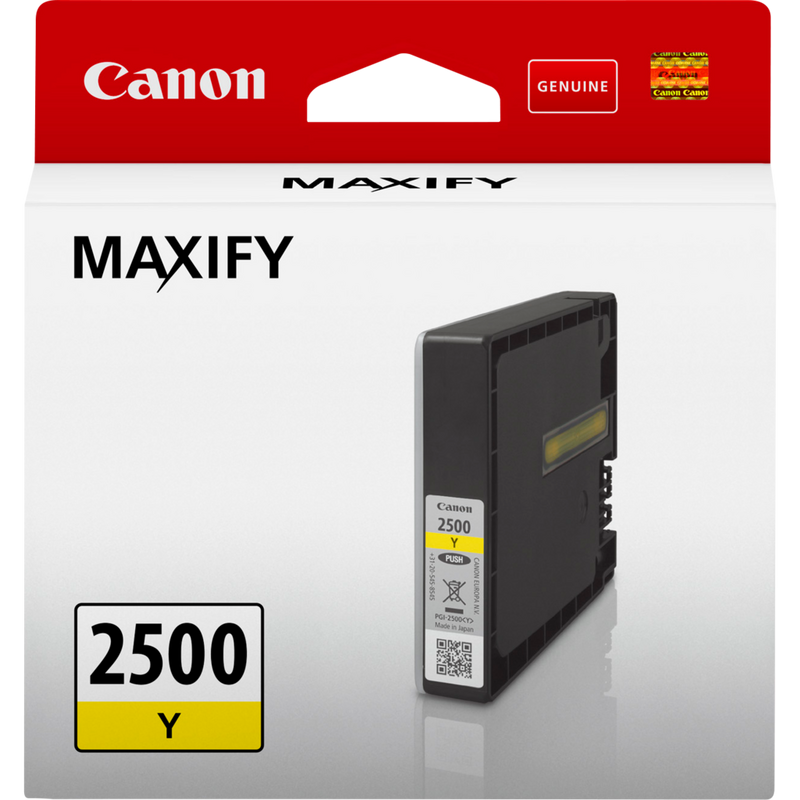 Canon PGI-2500Y Yellow Ink Cartridge Product Front View