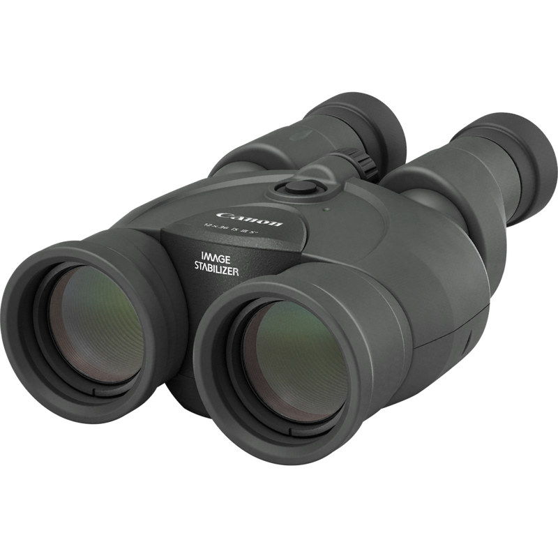Canon 12x36 IS III Fernglas Produkt Vorderansicht von links
