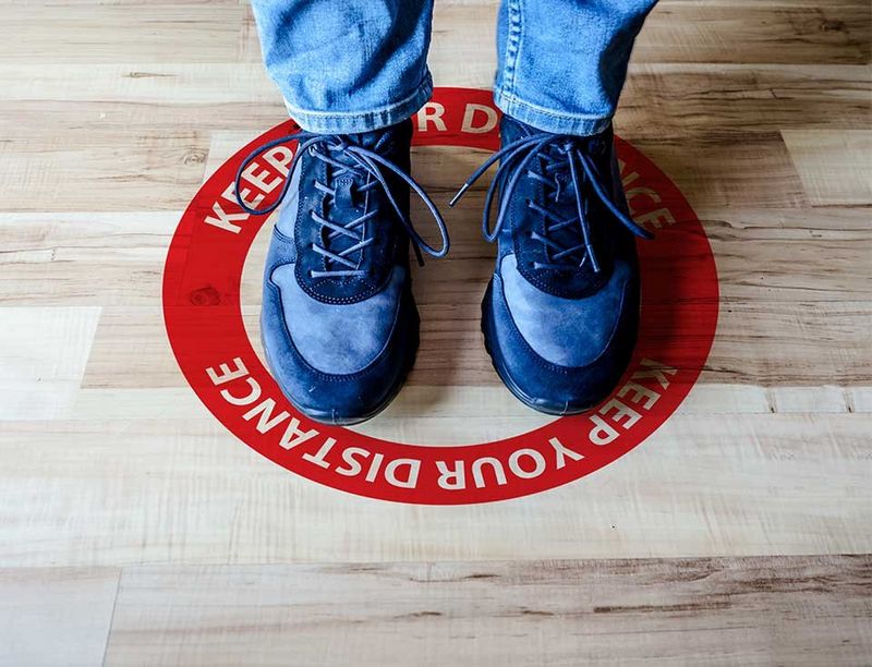 Print media for creating Social Distancing