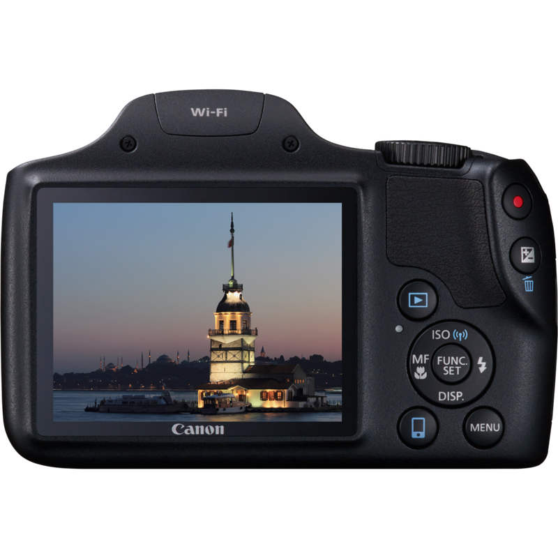 Canon PowerShot SX530 HS Produkt Rückansicht mit Foto auf dem Bildschirm