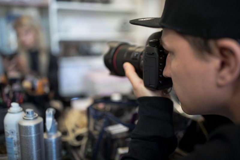 Photographer taking pictures