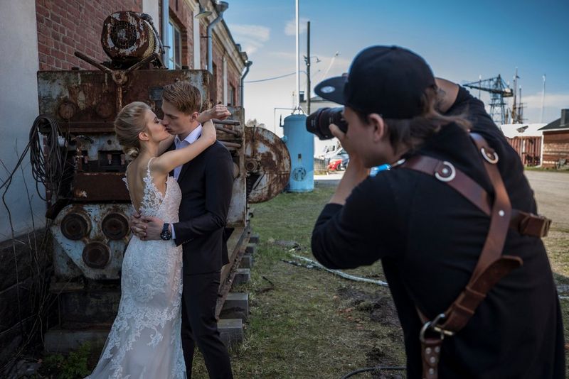 Photographer taking pictures