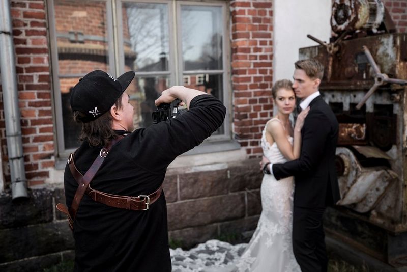 Photographer taking pictures