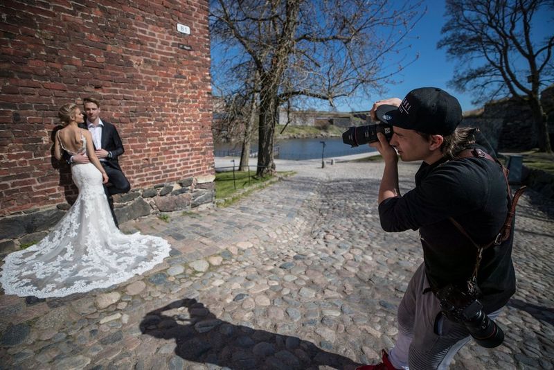 Photographer taking pictures