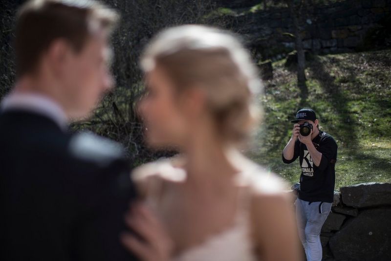 Photographer taking pictures