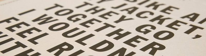 Designed text on a page by Lars Harmsen, from the Horst-Friedrichs 2019 calendar 