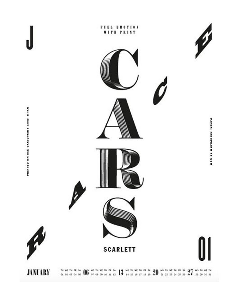 The words ‘Race Cars’ type designed by Lars Harmsen.