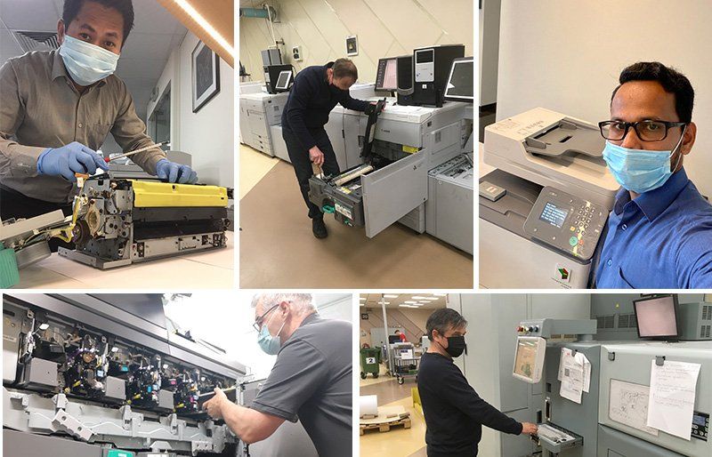 Photos of canon service engineers