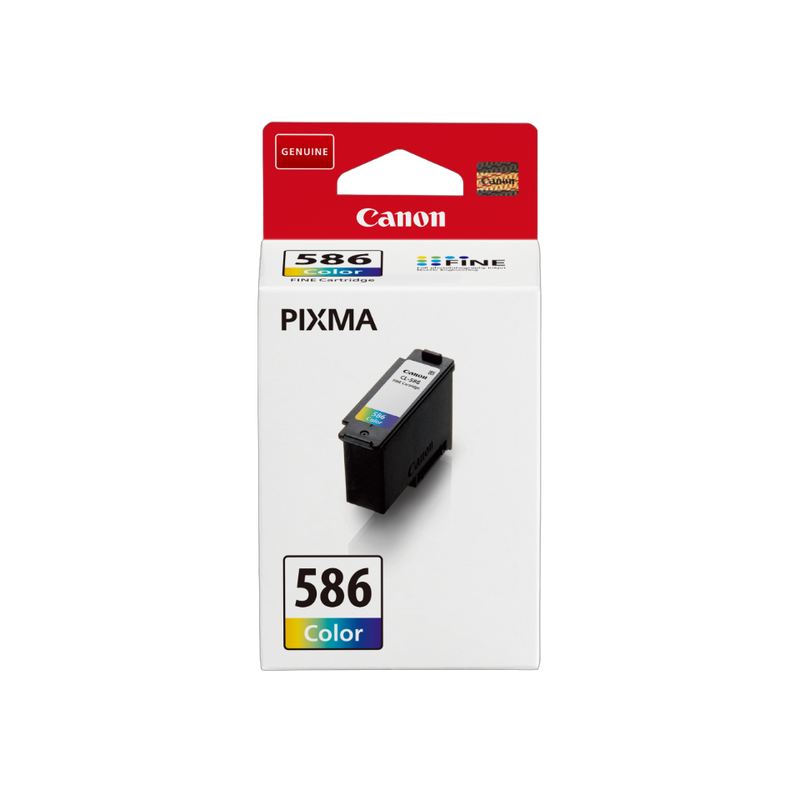 Canon CL-586 Farbtintenpatrone, Vorderansicht der Produktverpackung