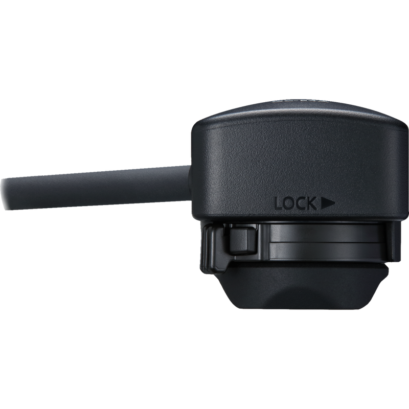 Seitenansicht auf den Blitzkabelverschluss