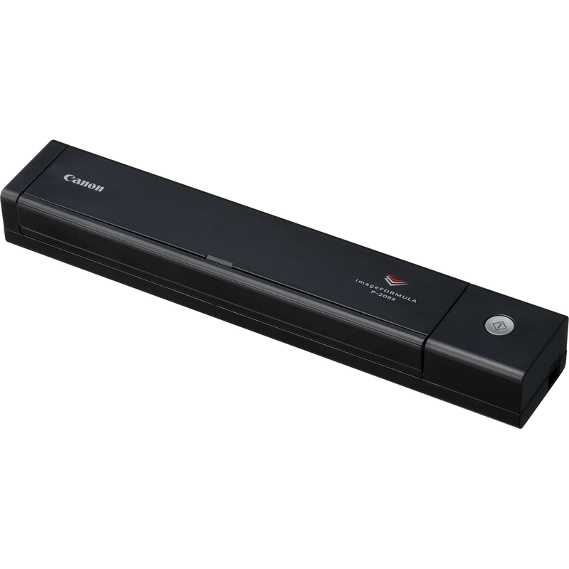 Canon imageFORMULA P-208II mobiler Dokumentenscanner Produkt Vorderansicht von links