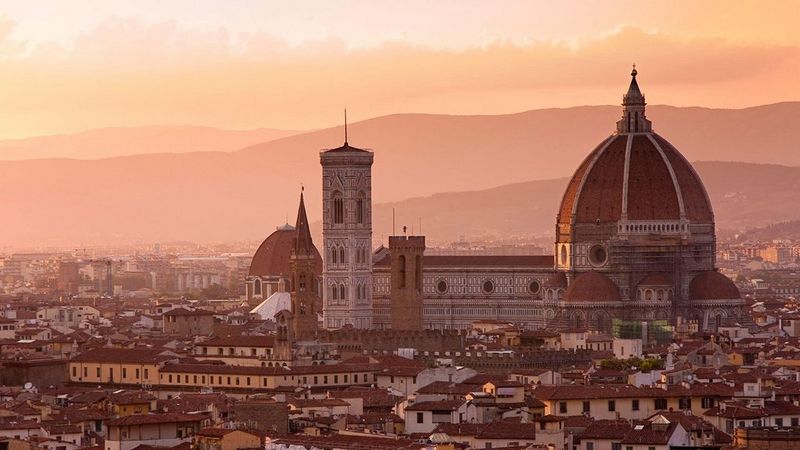 City View With Sunset