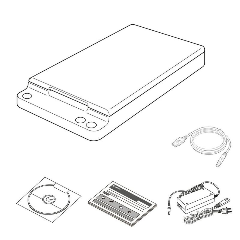 Canon imageFORMULA DR-F120 Flachbett-Dokumentenscanner Produkt Lieferumfang