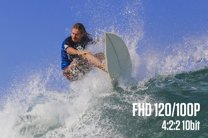 Slow motion with high quality 4:2:2 10-bit