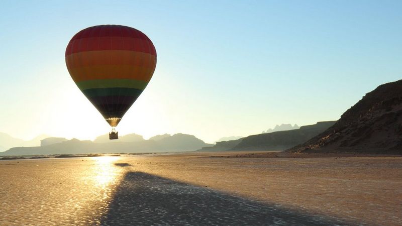 Hot Air Balloon On The Beach