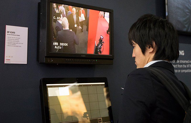 Canon PTZ display at ISE 2019