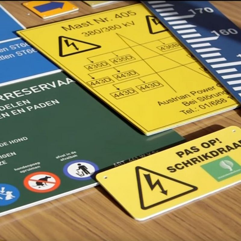 Voorbeelden van door Polomnis uniek geproduceerde borden