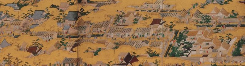 A screen from ‘scenes in and around Kyoto’ by Kanō Eitoku