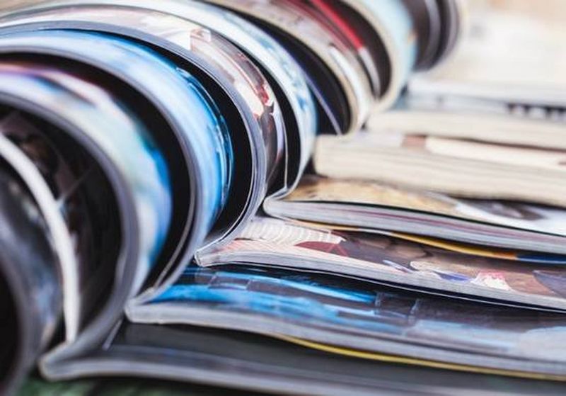 A selection of open magazines