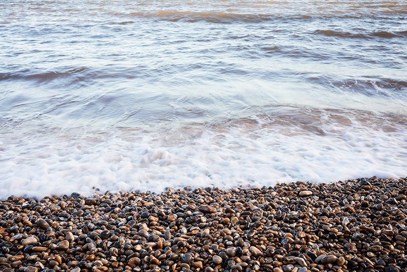 tide over pebble beach