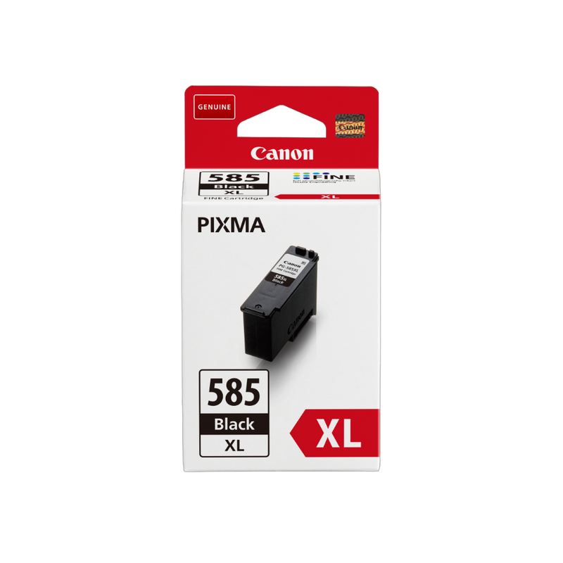 Canon PG-585XL ergiebige Schwarz-Tintenpatrone, Vorderansicht der Produktverpackung