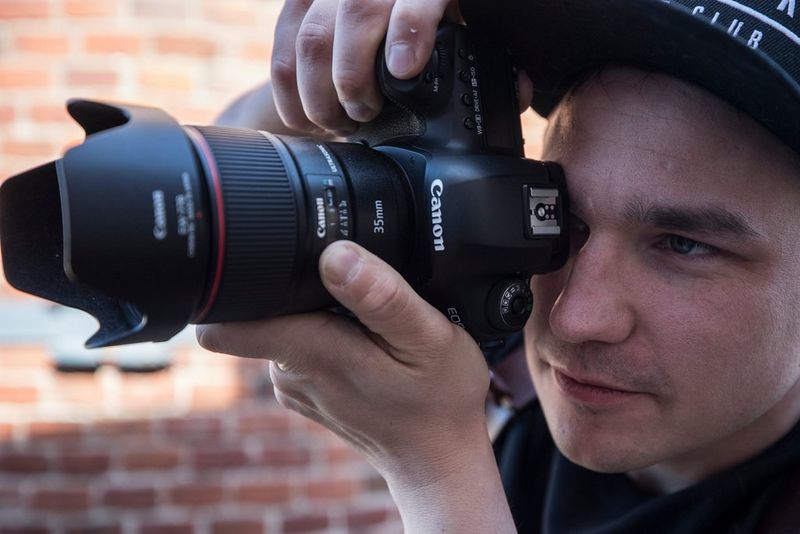 Photographer taking a picture