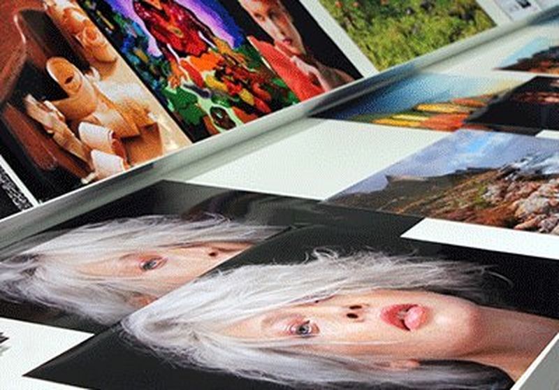 Printed colourful photographs 