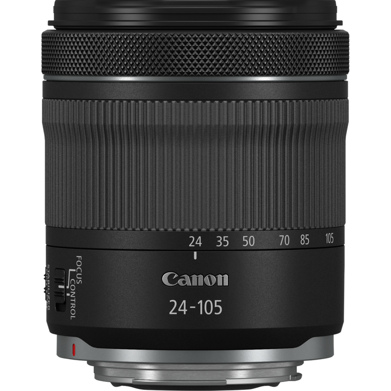Canon EOS R Gehäuse + RF 24-105mm F4-7.1 IS STM Objektiv Produkt Vorderansicht Objektiv
