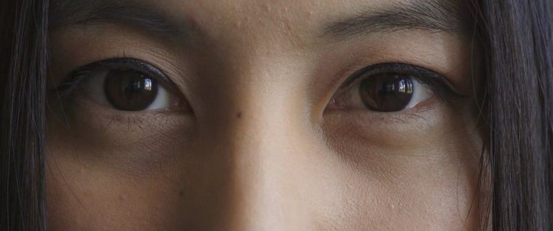 Close up of a woman’s eyes