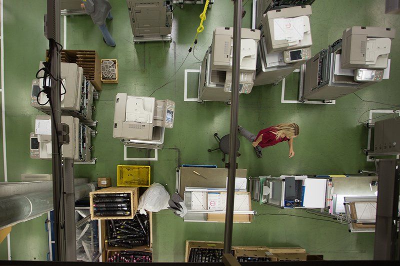 printer being remanufactured