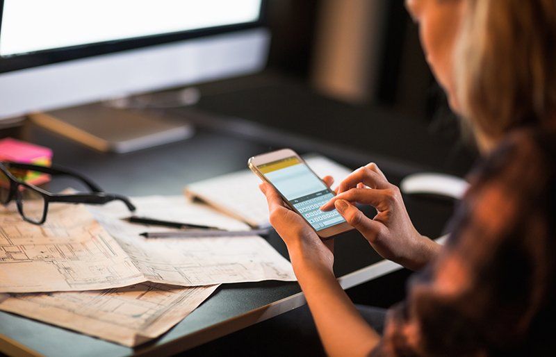 Business woman working remotely