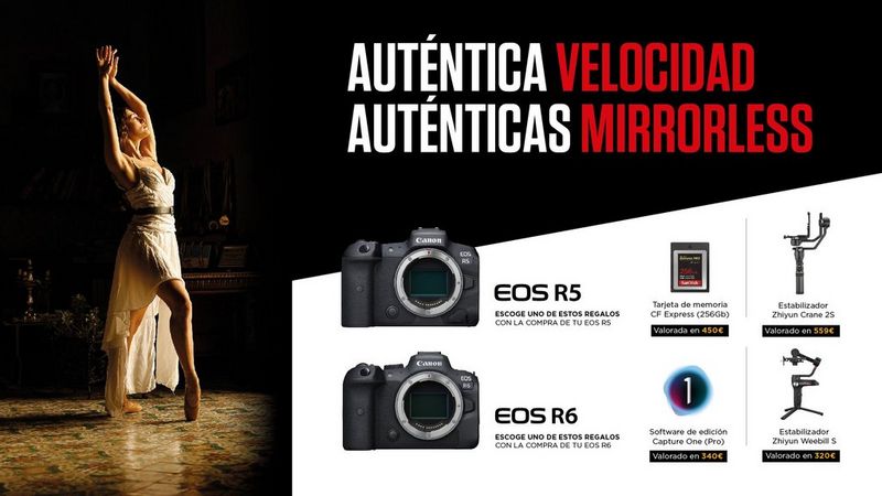 Hazte con la EOS R5 o EOS R6 y elige tu regalo perfecto.
