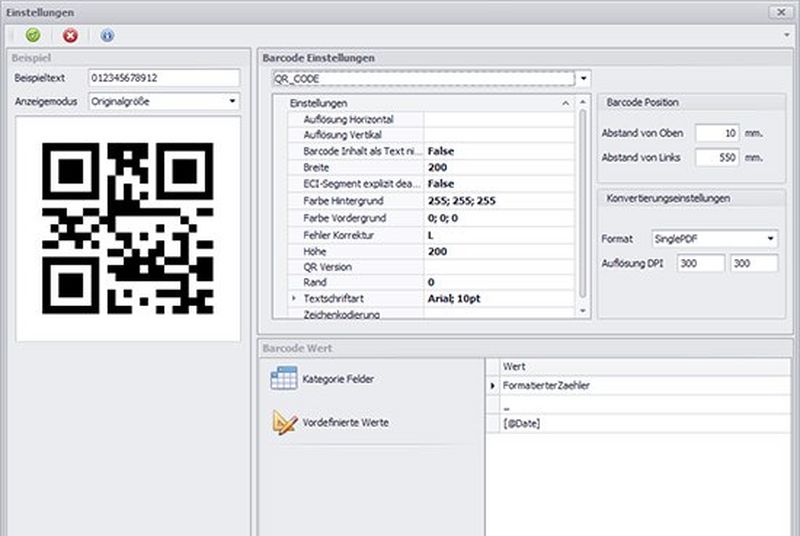 Automatische Barcodemarkierung